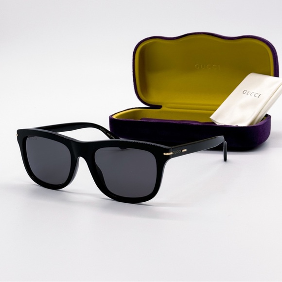 NEW GUCCI GG1444S 001 SQUARE BLACK GREY MEN SUNGLASSES GUCCI - Picture 3 of 12